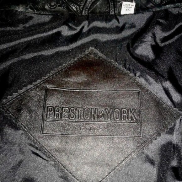 Vintage Preston & York Black Leather Jacket Women’s XS - Picture 4 of 5